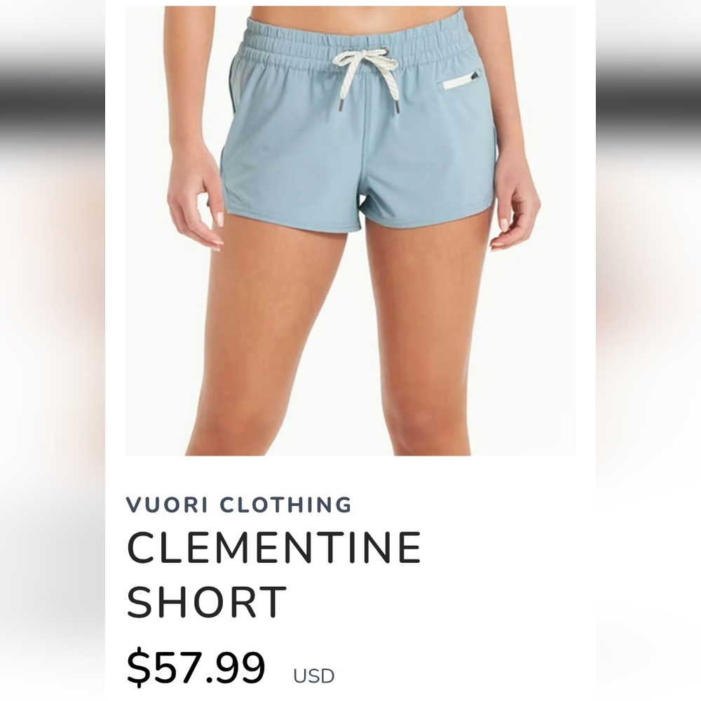 Vuori Women's Athletic Shorts - Light Gray - Picture 2 of 13